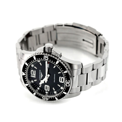 ロンジン ハイドロコンクエスト クォーツ 電池式 腕時計 ブランド メンズ LONGINES L3.840.4.56.6 アナログ ブラック 黒 スイス製 L3-840-4-56-6