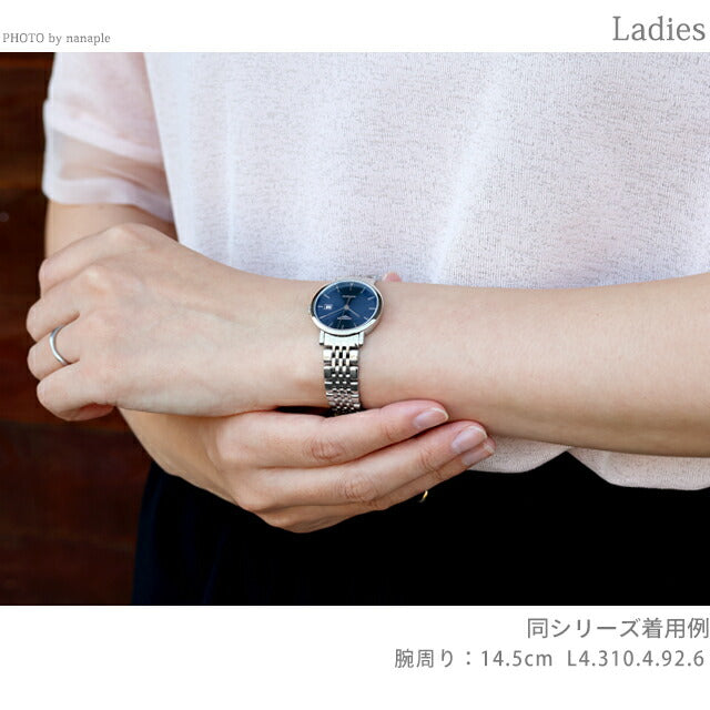 ロンジン エレガント 自動巻き 腕時計 ブランド レディース LONGINES L4.310.4.92.6 アナログ ブルー スイス製 L4-310-4-92-6