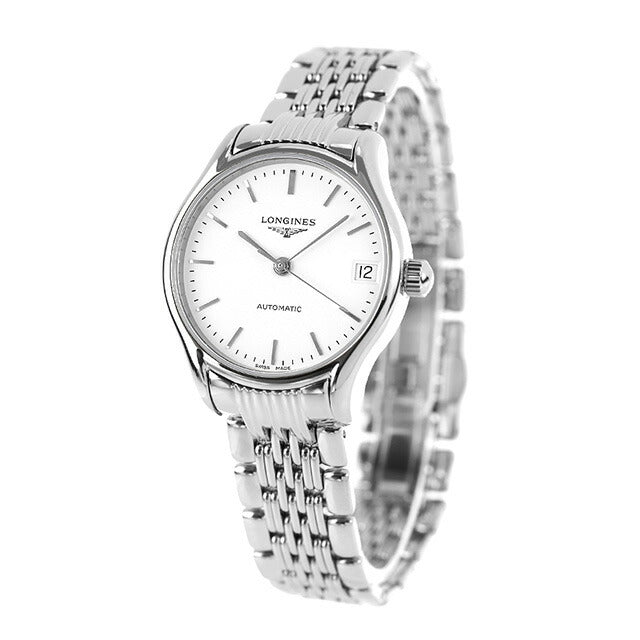 ロンジン リール 自動巻き 腕時計 ブランド レディース LONGINES L4.361.4.12.6 アナログ ホワイト 白 スイス製 L4-361-4-12-6