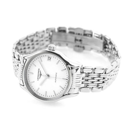 ロンジン リール 自動巻き 腕時計 ブランド レディース LONGINES L4.361.4.12.6 アナログ ホワイト 白 スイス製 L4-361-4-12-6