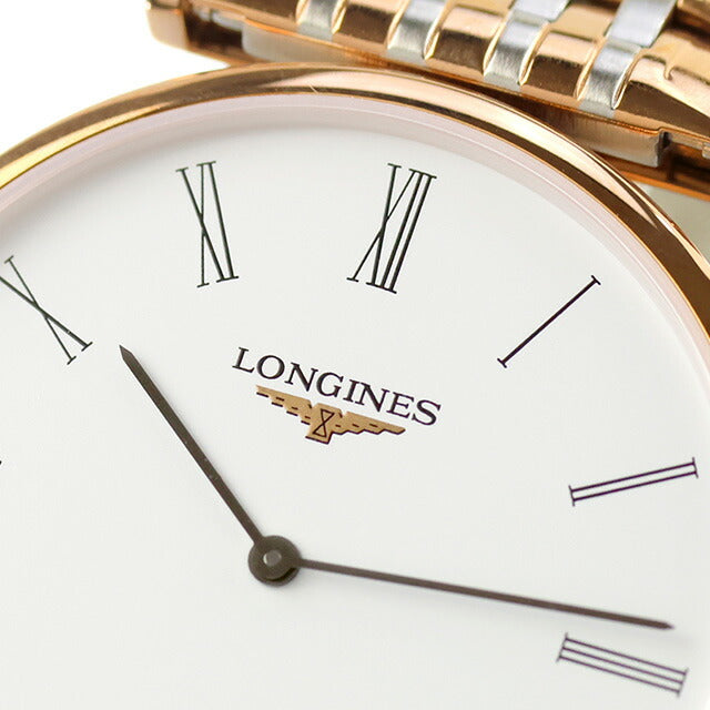 ロンジン グランクラシック クォーツ 電池式 腕時計 ブランド レディース LONGINES L4.709.1.21.7 アナログ ホワイト ピンクゴールド 白 L4-709-1-21-7
