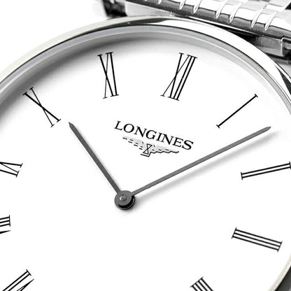 ロンジン グランクラシック クオーツ 腕時計 ブランド メンズ LONGINES L4.709.4.21.6 アナログ ホワイト 白 スイス製 L4-709-4-21-6