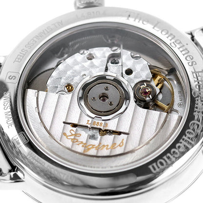 ロンジン エレガント 自動巻き 腕時計 ブランド メンズ LONGINES L4.810.4.11.6 アナログ ホワイト 白 スイス製 L4-810-4-11-6