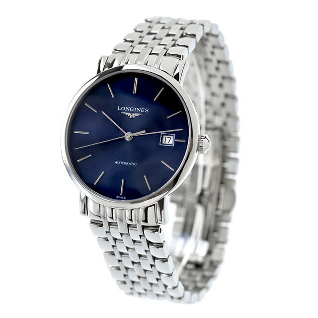 ロンジン エレガント 自動巻き 腕時計 ブランド メンズ LONGINES L4.810.4.92.6 アナログ ブルー スイス製 L4-810-4-92-6