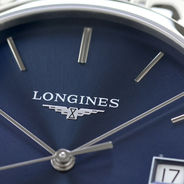 ロンジン エレガント 自動巻き 腕時計 ブランド メンズ LONGINES L4.810.4.92.6 アナログ ブルー スイス製 L4-810-4-92-6
