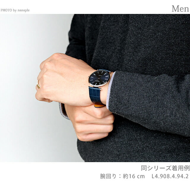 ロンジン グランクラシック 自動巻き 腕時計 ブランド メンズ LONGINES L4.908.4.71.2 アナログ シルバー ブラック 黒 スイス製 L4-908-4-71-2