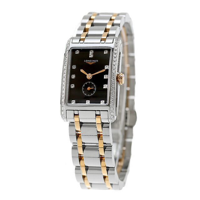 ロンジン ドルチェビータ クォーツ 電池式 腕時計 ブランド レディース LONGINES L5.255.5.59.7 アナログ ブラック シルバー L5-255-5-59-7