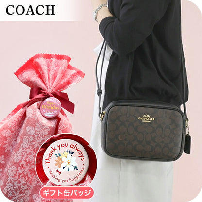 蔻驰单肩包女士品牌 COACH CZ186 IMXAQ 深棕色黑色 MD-CZ186-IMXAQ-1