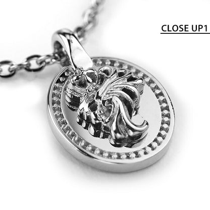 ライオンハート ネックレス メンズ レディース ブランド LION HEART コイン 動物 LHMN010H シルバー アクセサリー LHMN010H
