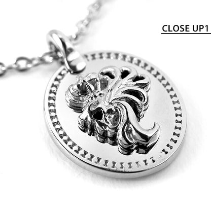 ライオンハート ネックレス メンズ レディース ブランド LION HEART コイン 動物 LHMN011H シルバー アクセサリー LHMN011H