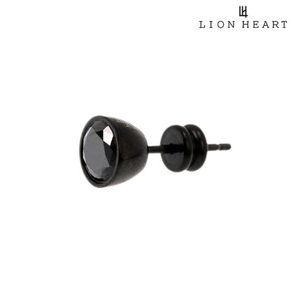 ピアス LION HEART 片耳 ステンレススチール ブラックCZ ユニセックス メンズ レディース LHMP002N ブラック アクセサリー 記念品 プレゼント ギフト LHMP002N