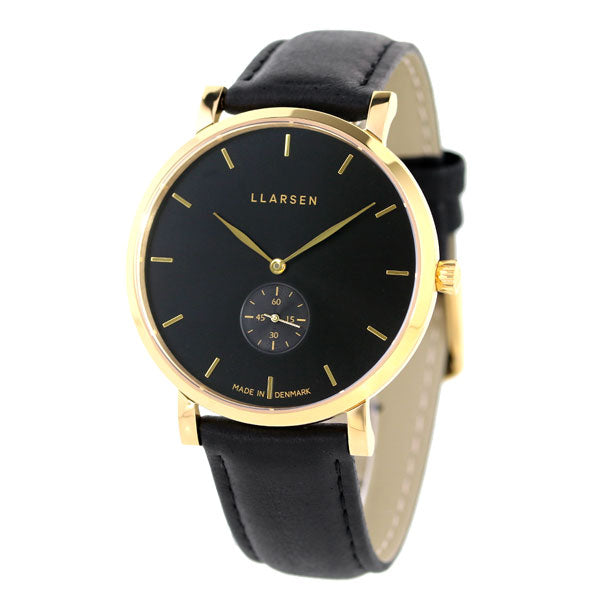エルラーセン 時計 ニコライ 41mm メンズ 腕時計 ブランド LL143GBCL ブラック LL143GBCL