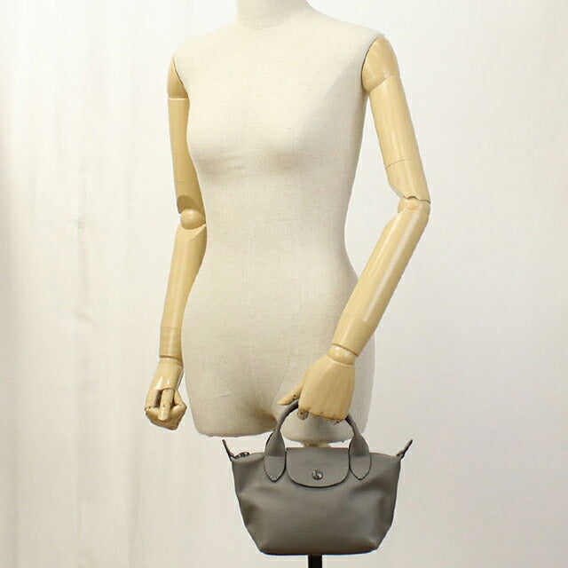 ロンシャン ハンドバッグ レディース ブランド Longchamp 2WAY レザー 1500 グレー LON1500121