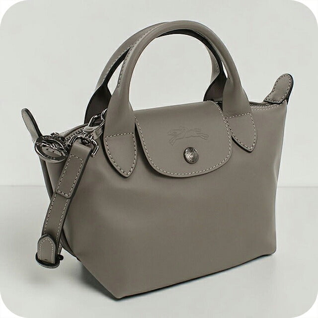 ロンシャン ハンドバッグ レディース ブランド Longchamp 2WAY レザー 1500 グレー LON1500121
