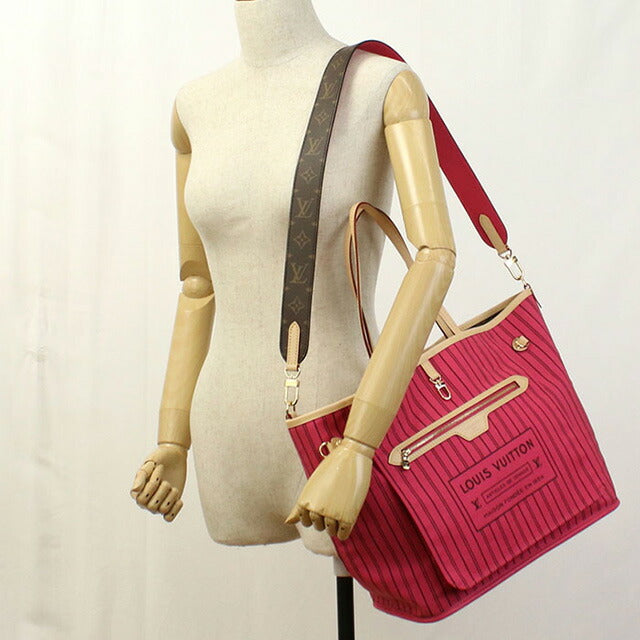ルイヴィトン トートバッグ レディース ブランド LOUIS VUITTON ネヴァーフル・インサイドアウト MM M12257 ピンク バッグ LOVM12257011
