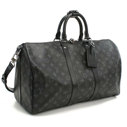 ルイヴィトン ボストンバッグ ユニセックス ブランド LOUIS VUITTON エクリプス キーポル・バンドリエール 45 M40569 ブラック バッグ LOVM40569011
