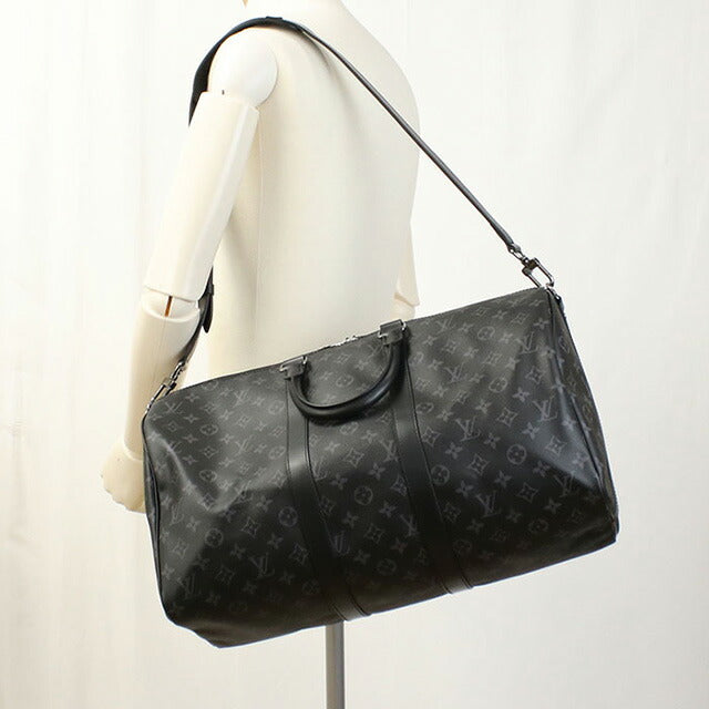 ルイヴィトン ボストンバッグ ユニセックス ブランド LOUIS VUITTON エクリプス キーポル・バンドリエール 45 M40569 ブラック バッグ LOVM40569011
