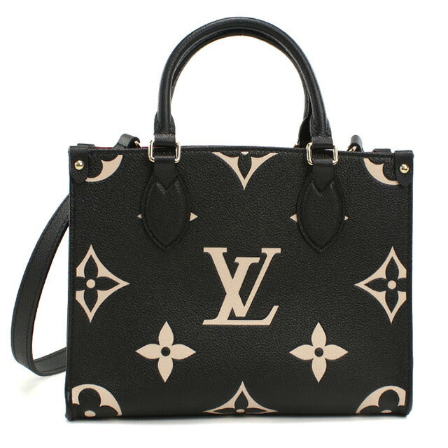 ルイヴィトン トートバッグ レディース ブランド LOUIS VUITTON バイカラーモノグラム・アンプラント オンザゴー PM M45659 ブラック LOVM45659011
