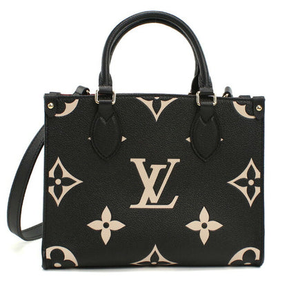 ルイヴィトン トートバッグ レディース ブランド LOUIS VUITTON バイカラーモノグラム・アンプラント オンザゴー PM M45659 ブラック LOVM45659011