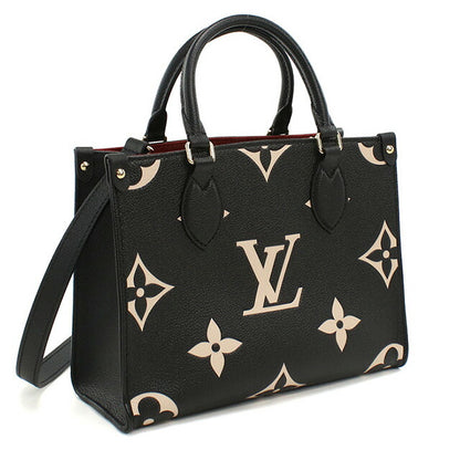 ルイヴィトン トートバッグ レディース ブランド LOUIS VUITTON バイカラーモノグラム・アンプラント オンザゴー PM M45659 ブラック LOVM45659011