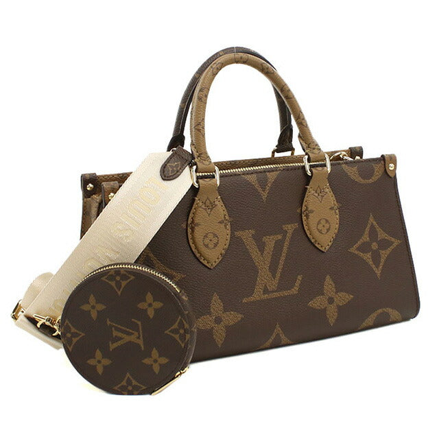 ルイヴィトン ハンドバッグ レディース ブランド LOUIS VUITTON モノグラム・リバース オンザゴー EW M46653 ブラウン バッグ LOVM46653011