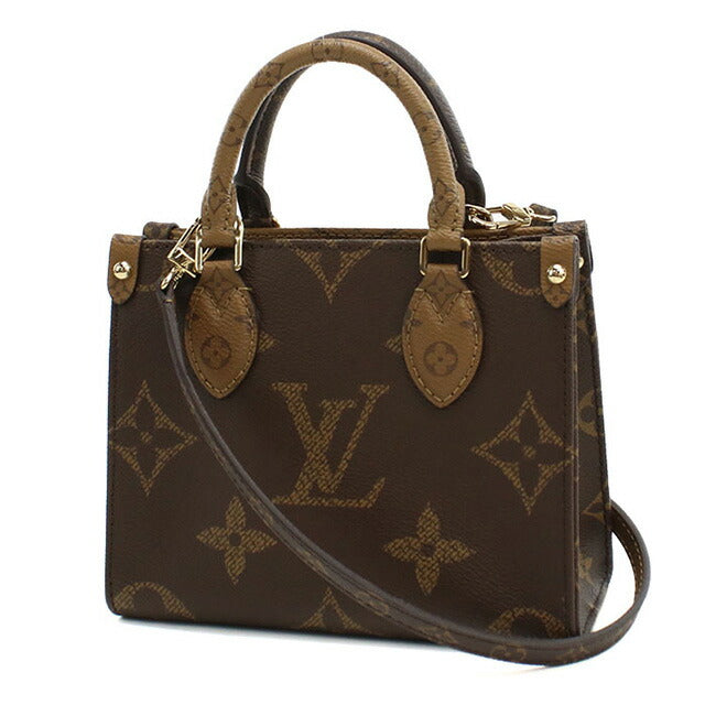ルイヴィトン ハンドバッグ レディース ブランド LOUIS VUITTON オンザゴー BB M46839 ブラウン バッグ LOVM46839011