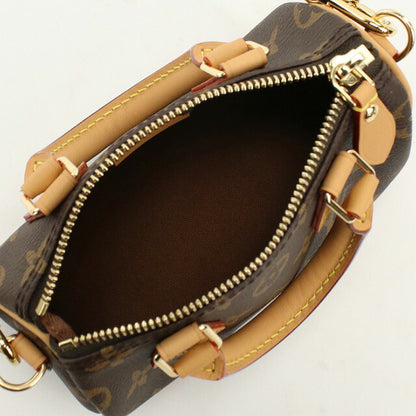 ルイヴィトン ハンドバッグ レディース ブランド LOUIS VUITTON モノグラム ナノ・スピーディ M81085 ブラウン バッグ LOVM81085011