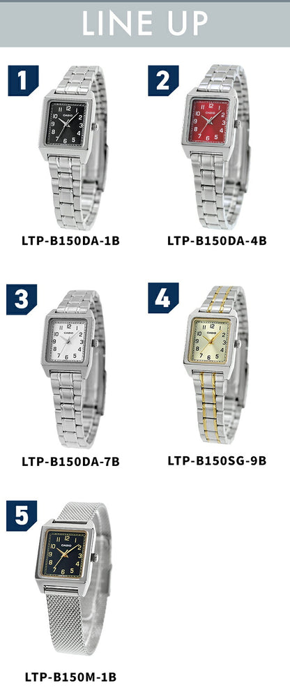 Casio Standard Quartz Battery Operated LTP-B150DA-M Overseas Model Ladies Chipkashi Watch Brand Analog Black Red White Navy Champagne Gold Black Selectable Model Stylish Waterproof Light Delicate Cute Present Women Practical