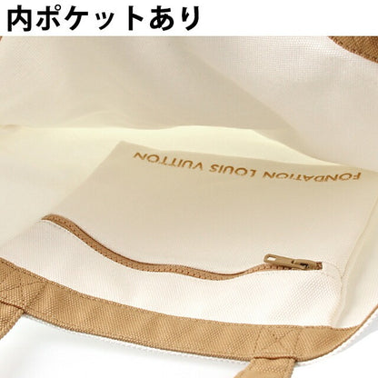 ルイ・ヴィトン トートバッグ メンズ レディース ブランド ルイヴィトン美術館 内ポケットあり フォンダシオン エコバッグ ホワイト バッグ LV-2000000020358