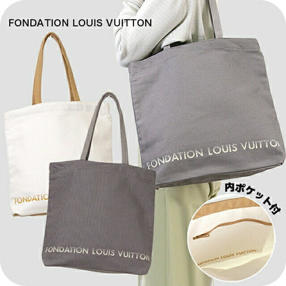 ルイ・ヴィトン トートバッグ LOUIS VUITTON フォンダシオン ルイ・ヴィトン ルイヴィトン美術館 キャンバス エコバッグ 内ポケット 選べるモデル LV-TOTE1