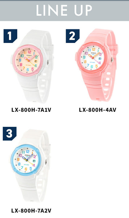 カシオ チープカシオ CASIO POP クォーツ 電池式 LX-800H レディース チプカシ 腕時計 ブランド カシオ casio アナログ ホワイト ピンク 白 選べるモデル おしゃれ 防水 軽い 華奢 かわいい プレゼント 女性 実用的