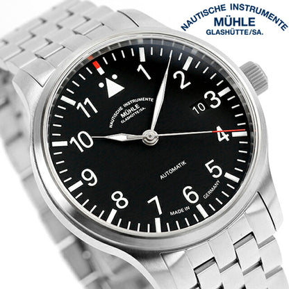 ミューレ・グラスヒュッテ Terrasport II 自動巻き 腕時計 ブランド メンズ Muhle Glashutte M1-37-44-MB ブラック 黒 ドイツ製 M1-37-44-MB