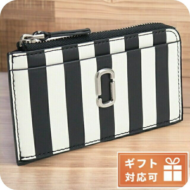 マーク・ジェイコブス キーリング付小銭入れ レディース レザー ベトナム 2P3SMP093S01 BLACK-WHITE ブラック ホワイト系 財布 MAJ2P3SMP093S01011