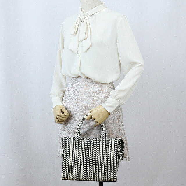 マーク・ジェイコブス トートバッグ レディース ブランド MARC JACOBS THE MINI TOTE レザー ベトナム 2S3HTT001H03 BLACK-WHITE バッグ MAJ2S3HTT001H03011
