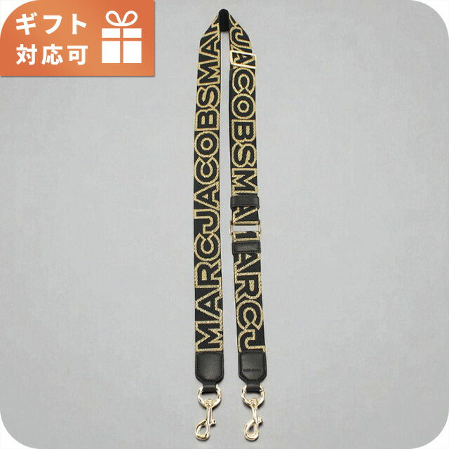 マークジェイコブス ショルダーストラップ レディース ブランド MARC JACOBS THE THIN STRAP 2S3SST002S02 BLACK-GOLD 小物 MAJ2S3SST002S02011