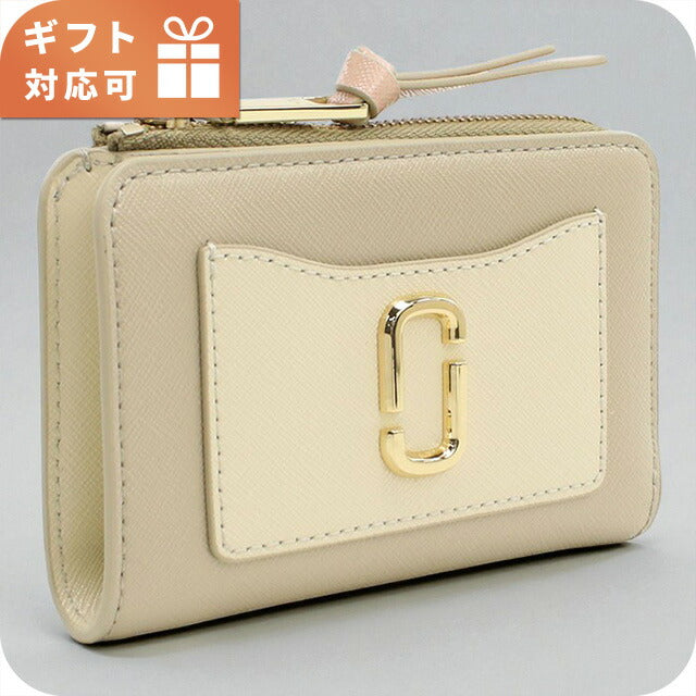 マークジェイコブス 二折財布小銭入付き レディース ブランド MARC JACOBS THE SLIM BIFOLD 2F3SMP061S07 ベージュ 財布 MAJ3SMP061S07021