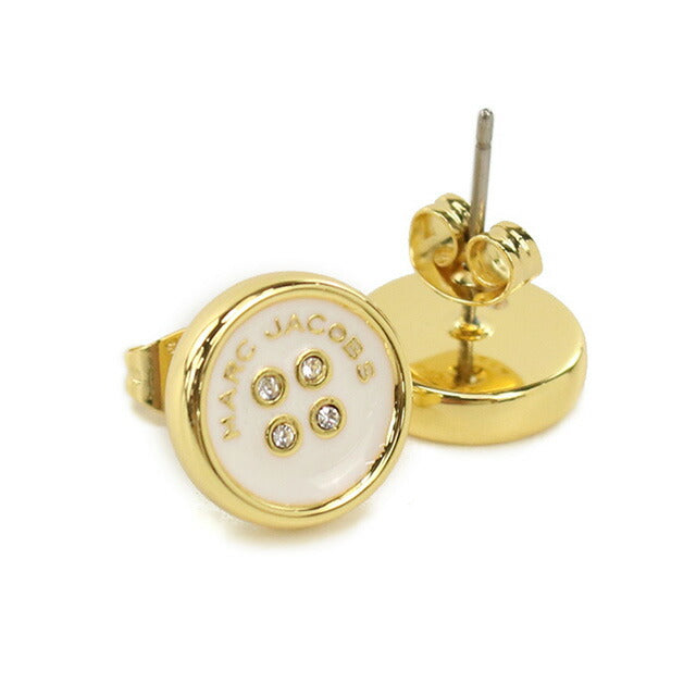 マークジェイコブス ピアス レディース ブランド MARC JACOBS BUTTON STUD EARRINGS 2R4JER001J35 ホワイト アクセサリー MAJ4JER001J35021