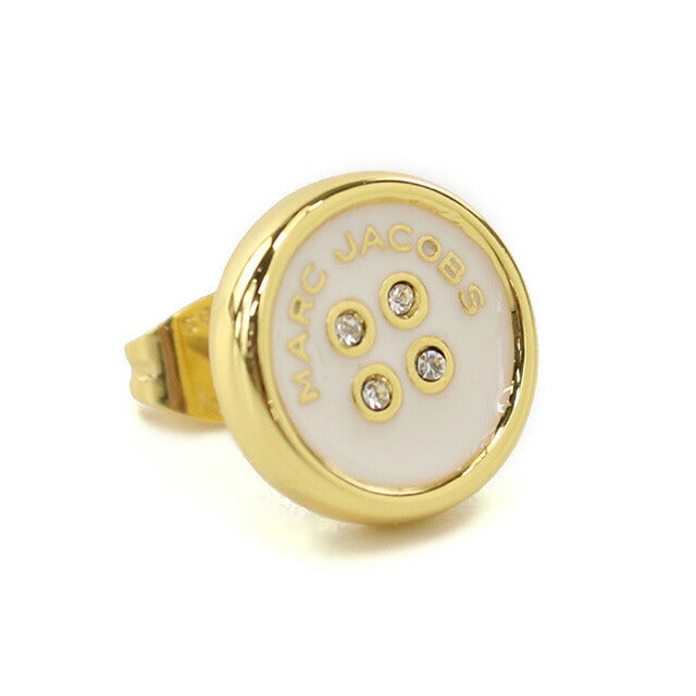 マークジェイコブス ピアス レディース ブランド MARC JACOBS BUTTON STUD EARRINGS 2R4JER001J35 ホワイト アクセサリー MAJ4JER001J35021