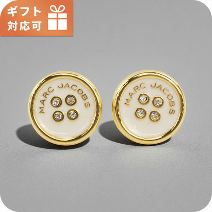 マークジェイコブス ピアス レディース ブランド MARC JACOBS BUTTON STUD EARRINGS 2R4JER001J35 ホワイト アクセサリー MAJ4JER001J35021