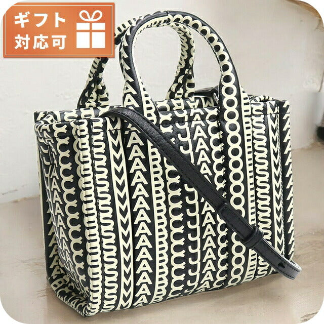 マーク・ジェイコブス トートバッグ レディース ブランド MARC JACOBS THE MICRO TOTE レザー ベトナム H052L03FA22 BLACK-WHITE ブラック バッグ MAJH052L03FA22011