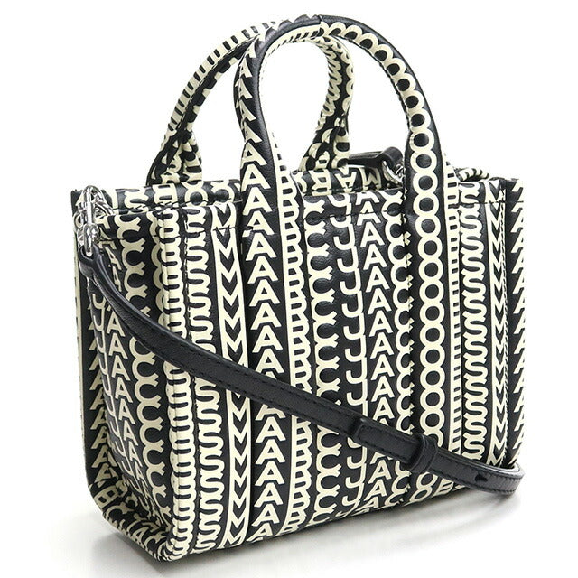 マーク・ジェイコブス トートバッグ レディース ブランド MARC JACOBS THE MICRO TOTE レザー ベトナム H052L03FA22 BLACK-WHITE ブラック バッグ MAJH052L03FA22011