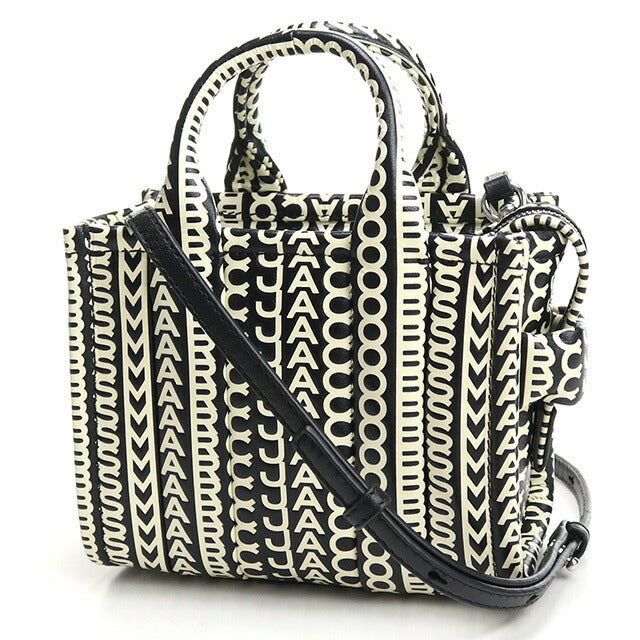 マーク・ジェイコブス トートバッグ レディース ブランド MARC JACOBS THE MICRO TOTE レザー ベトナム H052L03FA22 BLACK-WHITE ブラック バッグ MAJH052L03FA22011