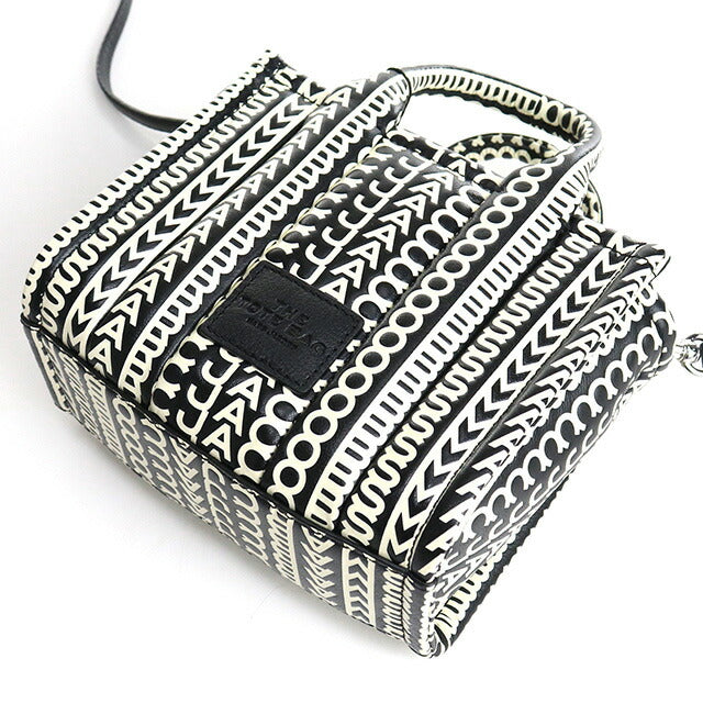 マーク・ジェイコブス トートバッグ レディース ブランド MARC JACOBS THE MICRO TOTE レザー ベトナム H052L03FA22 BLACK-WHITE ブラック バッグ MAJH052L03FA22011