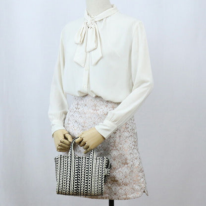 マーク・ジェイコブス トートバッグ レディース ブランド MARC JACOBS THE MICRO TOTE レザー ベトナム H052L03FA22 BLACK-WHITE ブラック バッグ MAJH052L03FA22011