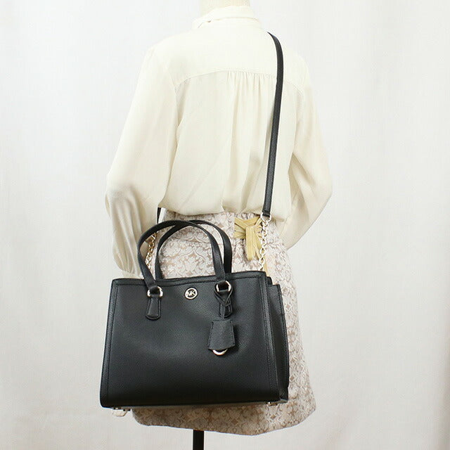 マイケル・コース トートバッグ レディース ブランド MICHAEL KORS CHANTAL レザー バングラデシュ 30F2G7CS2T BLACK ブラック バッグ MIK30F2G7CS2T011
