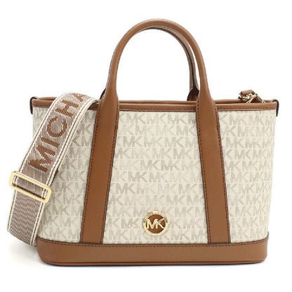 マイケル・コース トートバッグ レディース ブランド MICHAEL KORS LUISA インドネシア 30R4G99T1V VANILLA-LUGG ホワイト系 ブラウン系 バッグ MIK30R4G99T1V011