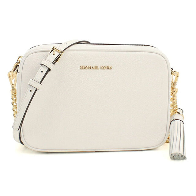 マイケルコース 斜め掛け ショルダーバッグ レディース ブランド MICHAEL KORS JET SET  レザー 32F7GGNM8L ホワイト MIK32F7GGNM8L091