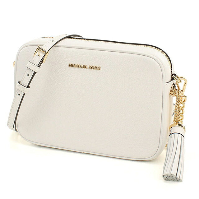 マイケルコース 斜め掛け ショルダーバッグ レディース ブランド MICHAEL KORS JET SET  レザー 32F7GGNM8L ホワイト MIK32F7GGNM8L091