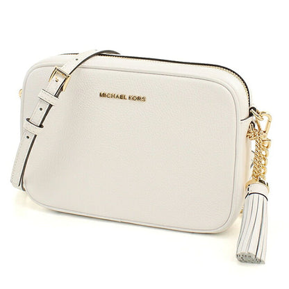 マイケルコース 斜め掛け ショルダーバッグ レディース ブランド MICHAEL KORS JET SET  レザー 32F7GGNM8L ホワイト MIK32F7GGNM8L091