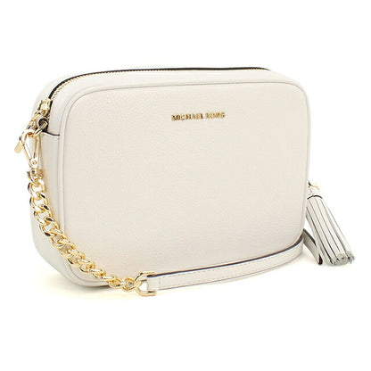 マイケルコース 斜め掛け ショルダーバッグ レディース ブランド MICHAEL KORS JET SET  レザー 32F7GGNM8L ホワイト MIK32F7GGNM8L091